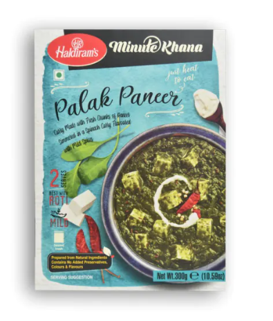 HALDIRAM'S MINUTE KHANA Palak Paneer 10.59 OZ
